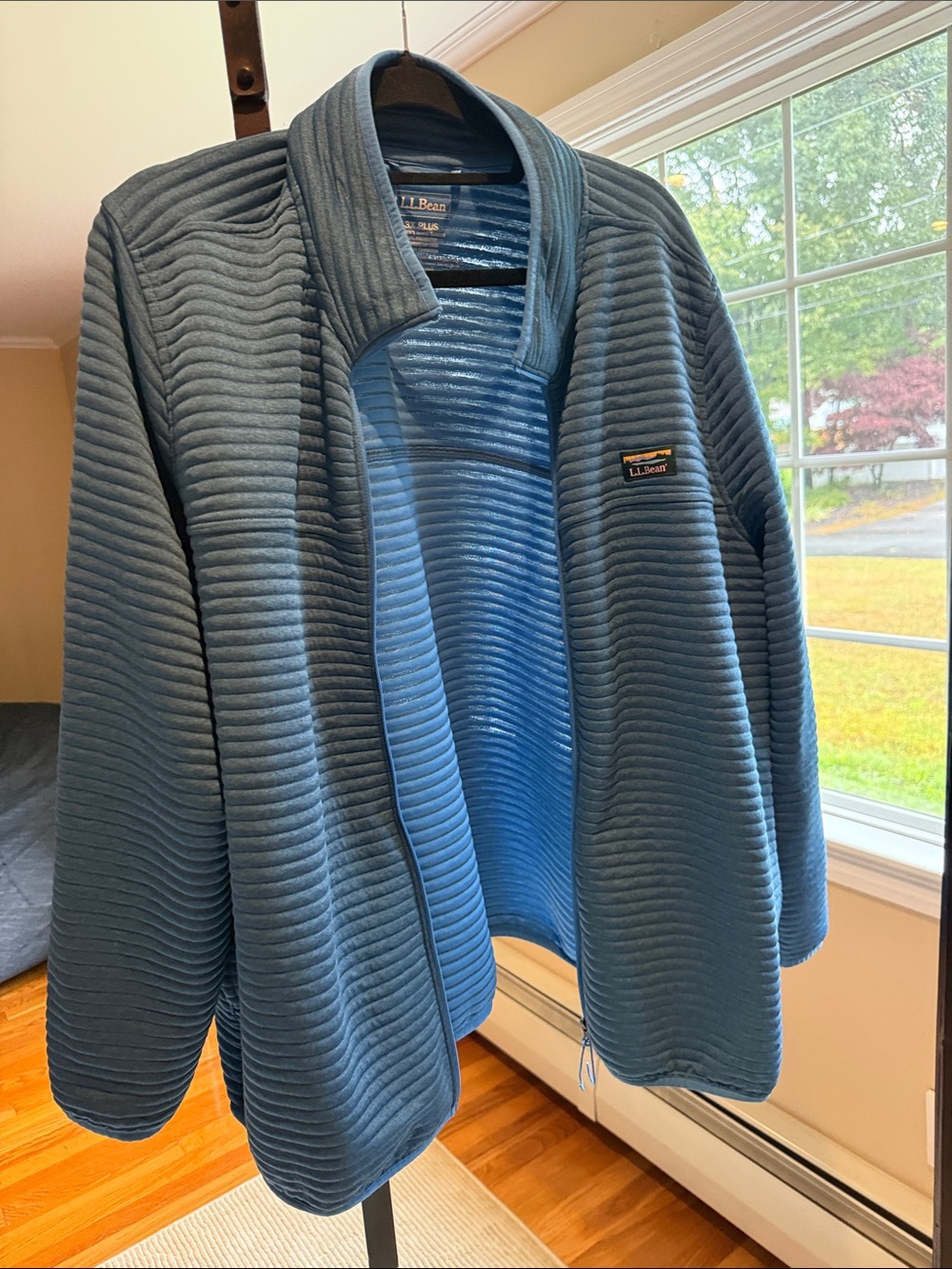 L.L. Bean Quilted Zip-Up Women’s Jacket in Slate Blue